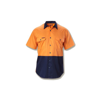 WORKWEAR, SAFETY & CORPORATE CLOTHING SPECIALISTS Koolgear - Hi-Vis Two Tone Ventilated Shirt Short Sleeve