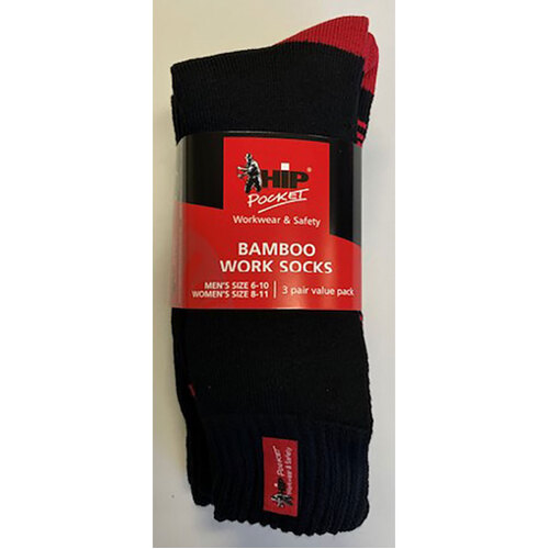 WORKWEAR, SAFETY & CORPORATE CLOTHING SPECIALISTS - Hip Pocket 3 Yarn Work Socks - 3 Pack