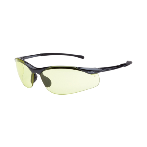 WORKWEAR, SAFETY & CORPORATE CLOTHING SPECIALISTS CONTOUR Dark Gun Frame PLATINUM AS/AF Amber Lens - Spectacles