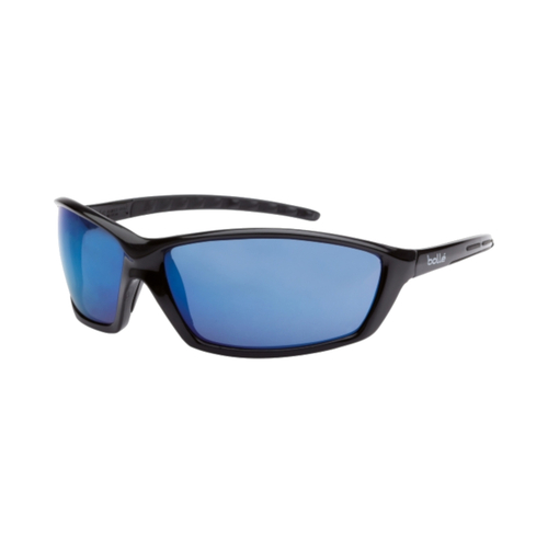 WORKWEAR, SAFETY & CORPORATE CLOTHING SPECIALISTS PROWLER Gloss Black Frame Blue Flash Lens - Spectacles