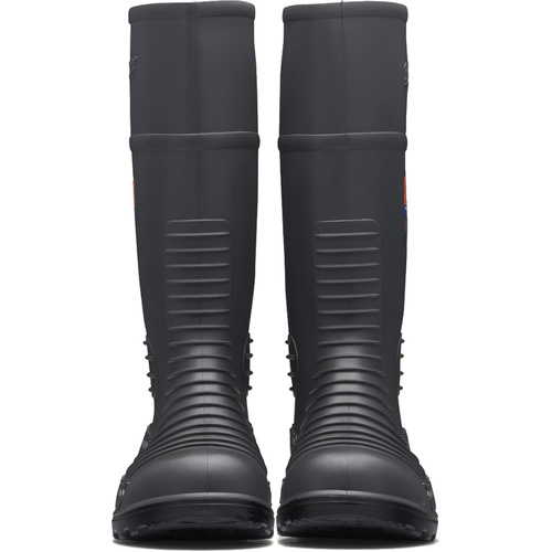 WORKWEAR, SAFETY & CORPORATE CLOTHING SPECIALISTS Grey waterproof safety gumboot with Penetration resistant steel midsole