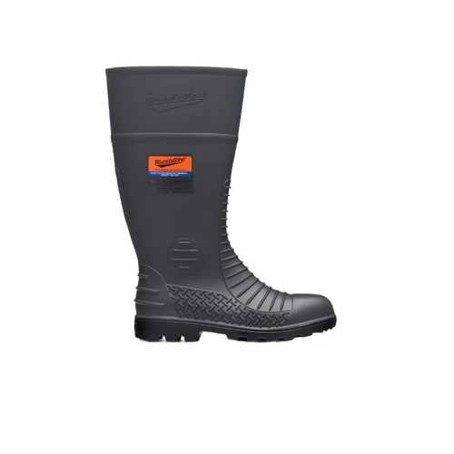 WORKWEAR, SAFETY & CORPORATE CLOTHING SPECIALISTS Grey waterproof safety gumboot with Penetration resistant steel midsole