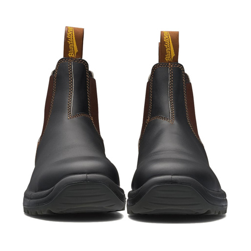 WORKWEAR, SAFETY & CORPORATE CLOTHING SPECIALISTS - Brown premium oil tanned leather elastic side safety boot