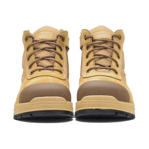 WORKWEAR, SAFETY & CORPORATE CLOTHING SPECIALISTS Wheat nubuck zip side ankle safety hiker.