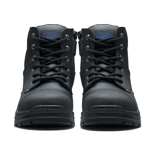 WORKWEAR, SAFETY & CORPORATE CLOTHING SPECIALISTS - Black microfibre zip side ankle safety boot