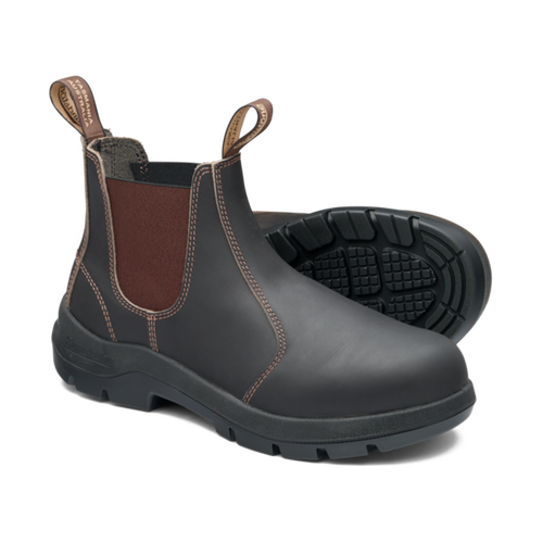 WORKWEAR, SAFETY & CORPORATE CLOTHING SPECIALISTS Blundstone 700 WorkLife Stout Brown Leather Elastic Side Boot
