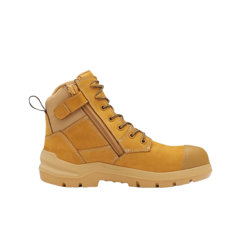 WORKWEAR, SAFETY & CORPORATE CLOTHING SPECIALISTS - DuraFit Wheat anti-static nubuck 150mm zip side safety boot