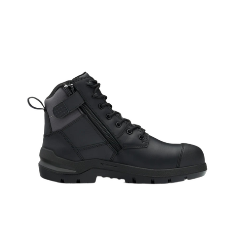 WORKWEAR, SAFETY & CORPORATE CLOTHING SPECIALISTS - DuraFit Black anti-static leather 150mm zip side safety boot