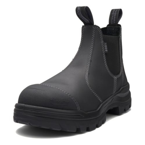 WORKWEAR, SAFETY & CORPORATE CLOTHING SPECIALISTS - RotoFlex Black water-resistant Platinum leather elastic side safety boot