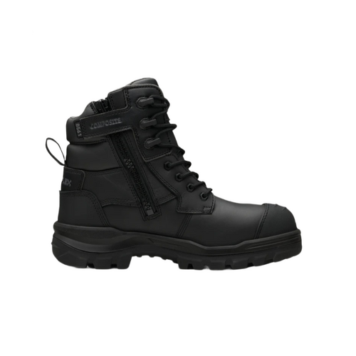 WORKWEAR, SAFETY & CORPORATE CLOTHING SPECIALISTS - RotoFlex Black water-resistant leather 150mm zip side safety boot