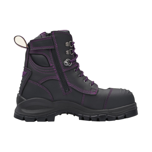 WORKWEAR, SAFETY & CORPORATE CLOTHING SPECIALISTS DISCONTINUED - 897 - Womens Black water-resistant leather zip side safety boot