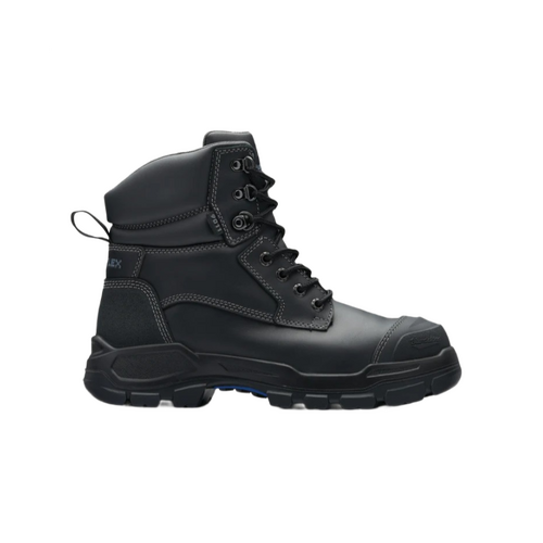 WORKWEAR, SAFETY & CORPORATE CLOTHING SPECIALISTS - RotoFlex Black water-resistant Platinum leather 150mm lace up safety boot
