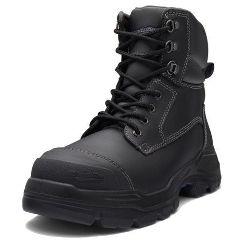 WORKWEAR, SAFETY & CORPORATE CLOTHING SPECIALISTS - RotoFlex Black water-resistant Platinum leather 150mm zip sided safety boot