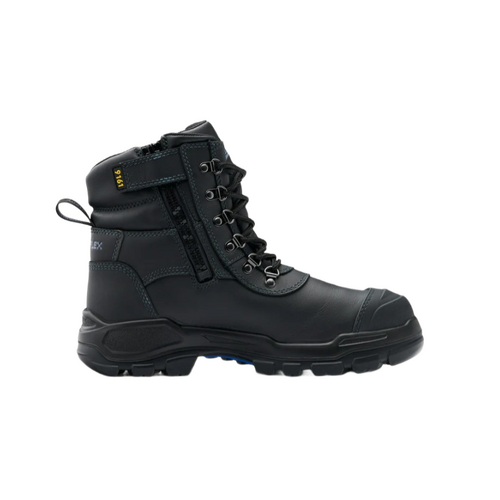 WORKWEAR, SAFETY & CORPORATE CLOTHING SPECIALISTS RotoFlex Black 150mm Chemical Resistant Zip Sided Safety Boot
