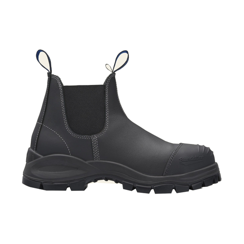 WORKWEAR, SAFETY & CORPORATE CLOTHING SPECIALISTS - 990 - Xfoot Rubber - Black Water-Resistant Leather Elastic Side Boot
