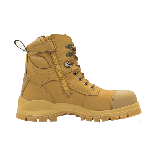 WORKWEAR, SAFETY & CORPORATE CLOTHING SPECIALISTS - 992 - Xfoot Rubber - Wheat Water-Resistant Nubuck, 150Mm Zip Side Safety Boot