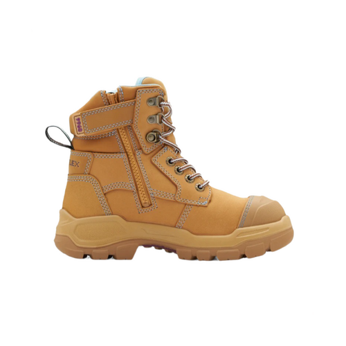 WORKWEAR, SAFETY & CORPORATE CLOTHING SPECIALISTS - RotoFlex Wheat water-resistant nubuck 150mm zip sided women's safety boot