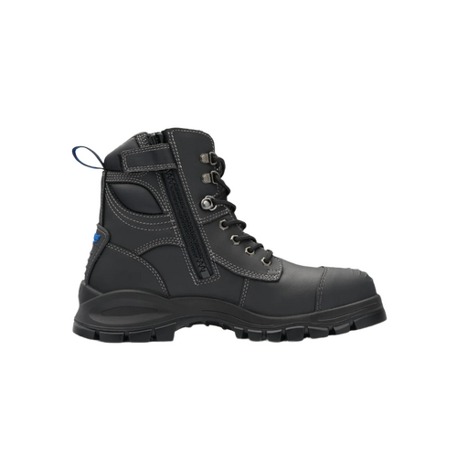 WORKWEAR, SAFETY & CORPORATE CLOTHING SPECIALISTS Black platinum quality water resistant leather, 150mm height, safety boot