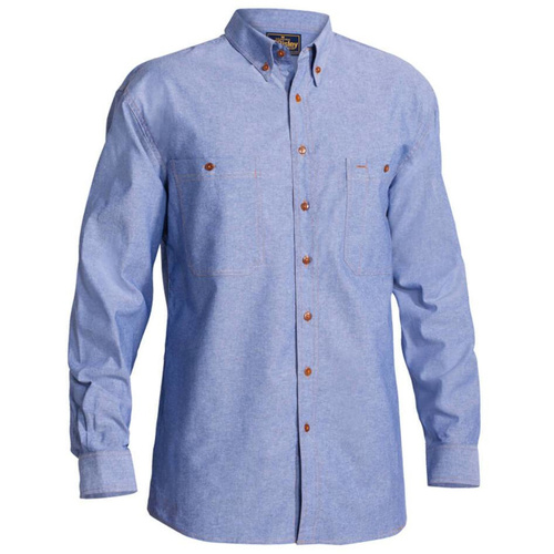 WORKWEAR, SAFETY & CORPORATE CLOTHING SPECIALISTS CHAMBRAY SHIRT - LONG SLEEVE