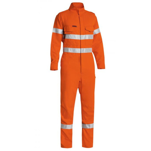 WORKWEAR, SAFETY & CORPORATE CLOTHING SPECIALISTS DISCONTINUED - TENCATE TECASAFE  PLUS 580 TAPED HI VIS LIGHTWEIGHT FR NON VENTED ENGINEERED COVERALL