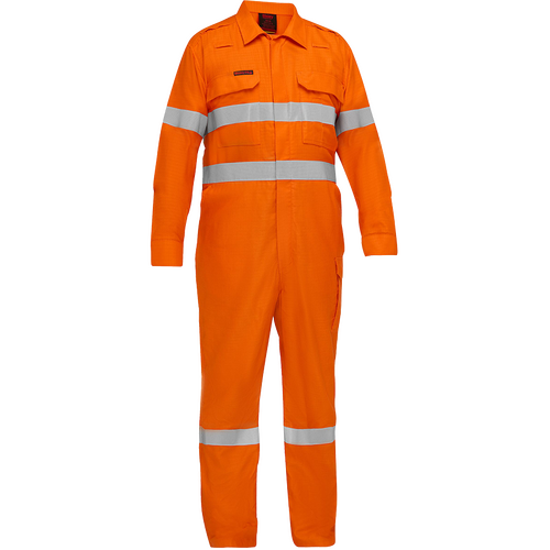 WORKWEAR, SAFETY & CORPORATE CLOTHING SPECIALISTS - Apex 160/185 Taped Hi Vis FR Zip Front Coverall