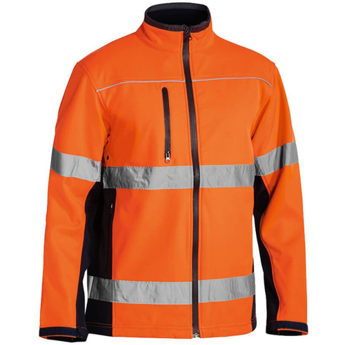 WORKWEAR, SAFETY & CORPORATE CLOTHING SPECIALISTS - TAPED HI VIS SOFT SHELL JACKET