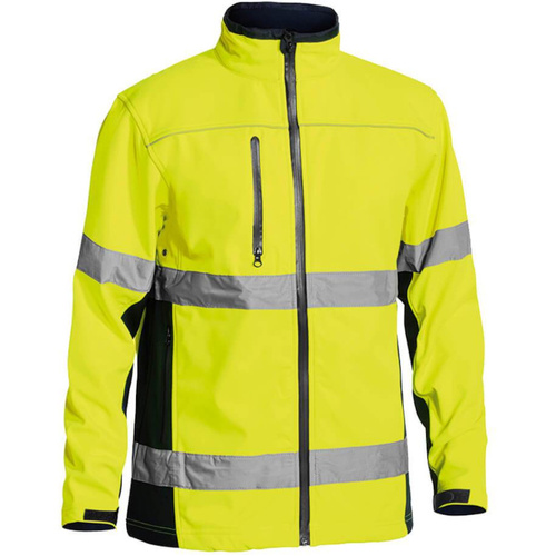 WORKWEAR, SAFETY & CORPORATE CLOTHING SPECIALISTS - ***HOT PRICE!!! *** TAPED HI VIS SOFT SHELL JACKET ...Normally $83.95 (No further discounts)