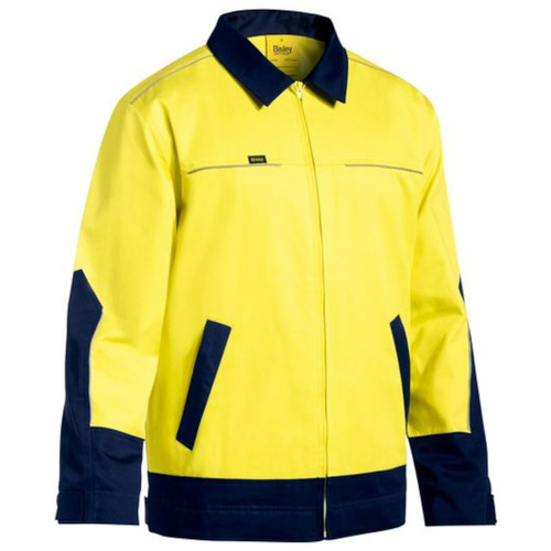 WORKWEAR, SAFETY & CORPORATE CLOTHING SPECIALISTS HI VIS DRILL JACKET WITH LIQUID REPELLENT FINISH