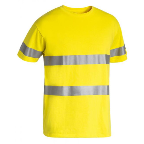 WORKWEAR, SAFETY & CORPORATE CLOTHING SPECIALISTS - TAPED HI VIS COTTON T-SHIRT