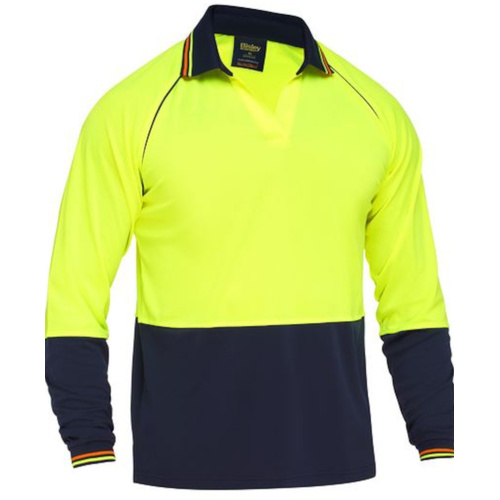 WORKWEAR, SAFETY & CORPORATE CLOTHING SPECIALISTS DISCONTINUED - TWO TONE HI VIS LONG SLEEVE POLO