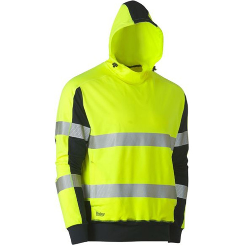 WORKWEAR, SAFETY & CORPORATE CLOTHING SPECIALISTS DISCONTINUED - TAPED HI VIS STRETCHY FLEECE HOODIE...RRP $103.95