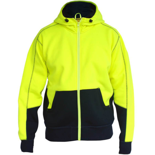 WORKWEAR, SAFETY & CORPORATE CLOTHING SPECIALISTS - HI VIS FLEECE HOODIE