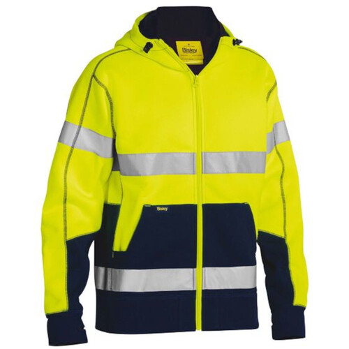 WORKWEAR, SAFETY & CORPORATE CLOTHING SPECIALISTS TAPED HI VIS FLEECE HOODIE WITH SHERPA LINING