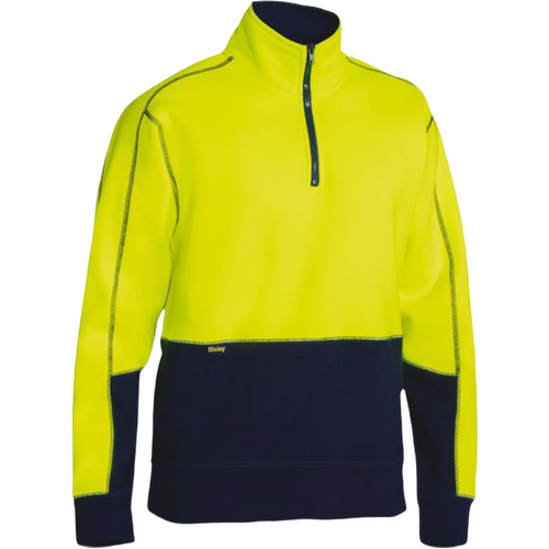 WORKWEAR, SAFETY & CORPORATE CLOTHING SPECIALISTS - HI VIS FLEECE ZIP PULLOVER