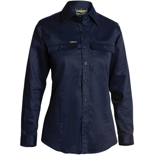 WORKWEAR, SAFETY & CORPORATE CLOTHING SPECIALISTS - WOMENS DRILL SHIRT - LONG SLEEVE