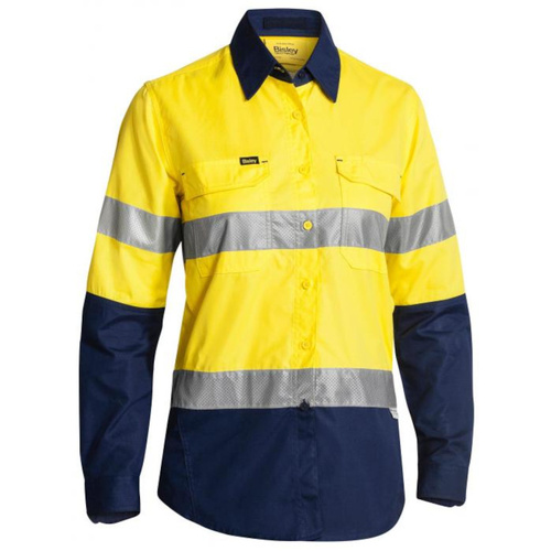 WORKWEAR, SAFETY & CORPORATE CLOTHING SPECIALISTS WOMENS 3M TAPED X AIRFLOW  RIPSTOP HI VIS SHIRT - LONG SLEEVE