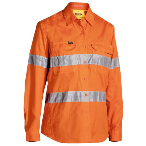 WORKWEAR, SAFETY & CORPORATE CLOTHING SPECIALISTS - WOMENS 3M TAPED X AIRFLOW  RIPSTOP HI VIS SHIRT - LONG SLEEVE