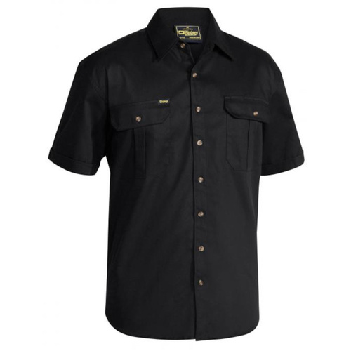 WORKWEAR, SAFETY & CORPORATE CLOTHING SPECIALISTS ORIGINAL COTTON DRILL SHIRT - SHORT SLEEVE