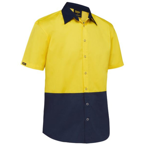 WORKWEAR, SAFETY & CORPORATE CLOTHING SPECIALISTS - DISCONTINUED - TWO TONE HI VIS SHORT SLEEVE SHIRT
