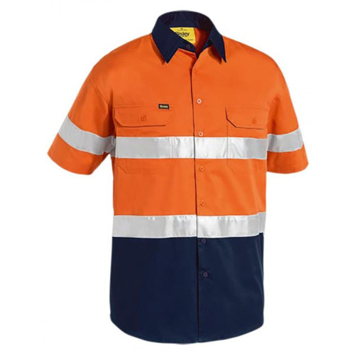 WORKWEAR, SAFETY & CORPORATE CLOTHING SPECIALISTS - 3M TAPED TWO TONE HI VIS COOL LIGHTWEIGHT SHIRT - SHORT SLEEVE