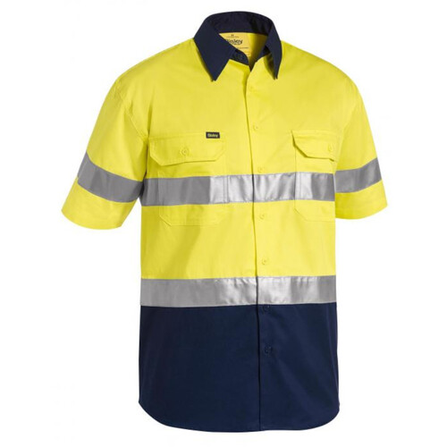 WORKWEAR, SAFETY & CORPORATE CLOTHING SPECIALISTS - 3M TAPED TWO TONE HI VIS COOL LIGHTWEIGHT SHIRT - SHORT SLEEVE