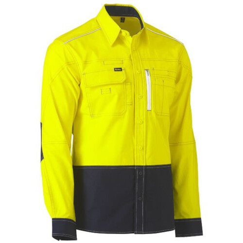 WORKWEAR, SAFETY & CORPORATE CLOTHING SPECIALISTS DISCONTINUED - FLEX & MOVE  HI VIS UTILITY SHIRT LONG SLEEVE