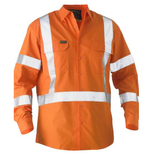 WORKWEAR, SAFETY & CORPORATE CLOTHING SPECIALISTS X TAPED HI VIS RECYCLED DRILL SHIRT