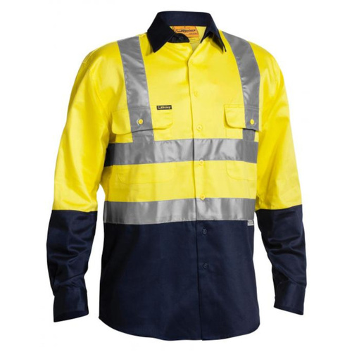 WORKWEAR, SAFETY & CORPORATE CLOTHING SPECIALISTS - 3M TAPED HI VIS DRILL SHIRT - LONG SLEEVE