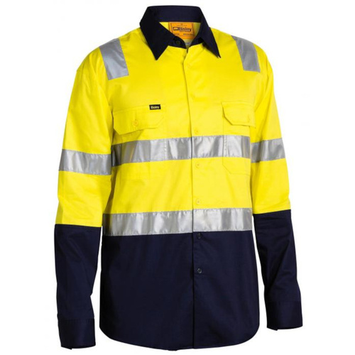 WORKWEAR, SAFETY & CORPORATE CLOTHING SPECIALISTS - 3M TAPED COOL LIGHTWEIGHT HI VIS SHIRT WITH SHOULDER TAPE - LONG SLEEVE