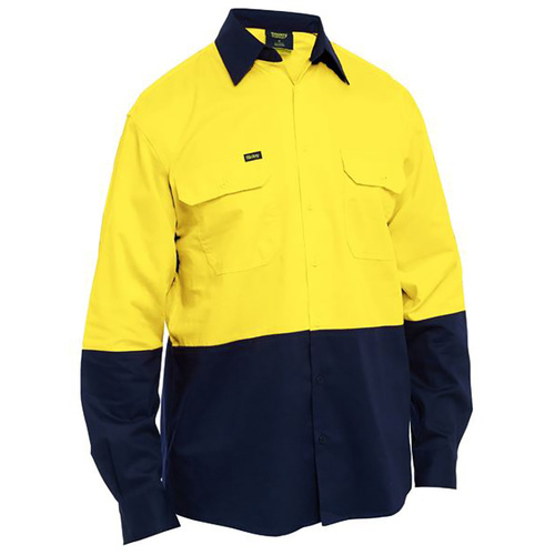 WORKWEAR, SAFETY & CORPORATE CLOTHING SPECIALISTS - Mens Hi Vis Cool Lightweight Drill Shirt