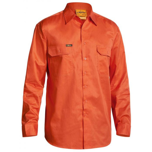 WORKWEAR, SAFETY & CORPORATE CLOTHING SPECIALISTS - DISCONTINUED - COOL LIGHTWEIGHT HI VIS DRILL SHIRT - LONG SLEEVE