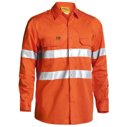 WORKWEAR, SAFETY & CORPORATE CLOTHING SPECIALISTS - 3M TAPED COOL LIGHTWEIGHT HI VIS DRILL SHIRT - LONG SLEEVE