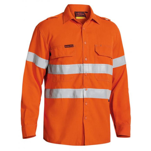 WORKWEAR, SAFETY & CORPORATE CLOTHING SPECIALISTS TENCATE TECASAFE  PLUS TAPED 580 TAPED HI VIS LIGHTWEIGHT FR VENTED SHIRT - LONG SLEEVE