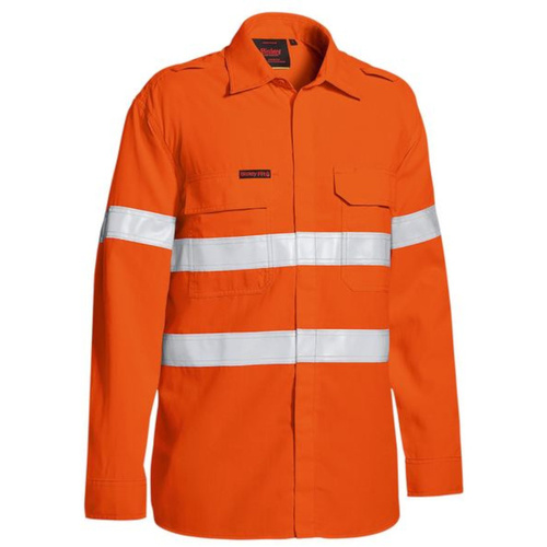 WORKWEAR, SAFETY & CORPORATE CLOTHING SPECIALISTS - TENCATE TECASAFE  PLUS TAPED  HI VIS FR LIGHTWEIGHT VENTED SHIRT - LONG SLEEVE
